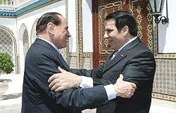 Berlusconi e Ben Ali