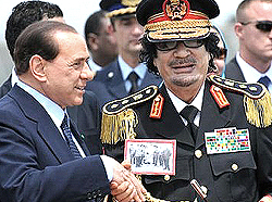 Berlusconi e Gheddafi