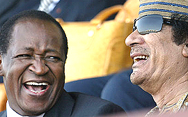 Blaise Compaoré con Muhammar Gheddafi