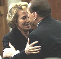 Stefania Craxi con Berlusconi
