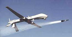 Predator drone firing