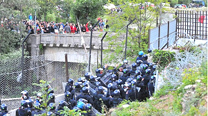 Chiomonte: la polizia protegge il "fortino" Tav