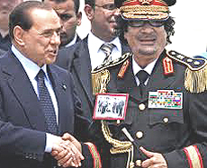 Berlusconi e Gheddafi