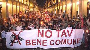 corteo No-Tav a Torino