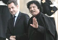 Gheddafi con Sarkozy