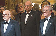 Napolitano e Monti alla Scala di Milano