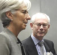 Lagarde (Fmi) e Van Rompuy (Ue)