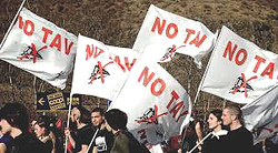 manifestanti No Tav