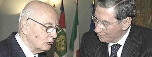 Giorgio Napolitano con Nicola Mancino