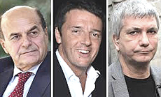 Bersani, Renzi e Vendola