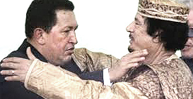 Hugo Chávez con Muhammar Gheddafi