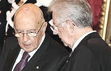 Napolitano e Monti