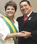 Chavez con Dilma Rousseff