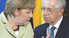 Merkel e Monti, i due grandi sconfitti