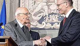 Napolitano e Letta