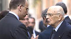 Enrico Letta e Giorgio Napolitano