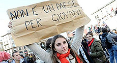 "Non è un paese per giovani"