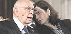 Laura Boldrini con Napolitano