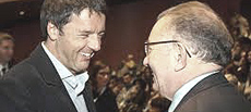 Renzi con Giorgio Squinzi