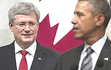 Stephen Harper con Obama