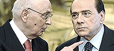 Napolitano con Berlusconi