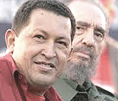 Hugo Chavez con Fidel Castro