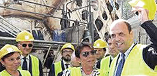 Alfano in visita al cantiere di Chiomonte