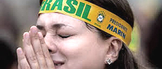 La disperazione di una tifosa brasiliana