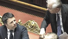 Renzi e Monti, comparse del super-potere