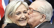 Marine Le Pen col padre, Jean-Marie