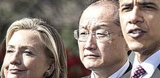 Jim Yong Kim (Banca Mondiale) tra la Clinton e Obama