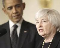 Obama e Janet Yellen della Fed