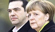 Tsipras e Merkel