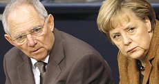 La Merkel con Schaeuble