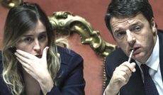 Renzi con la Boschi