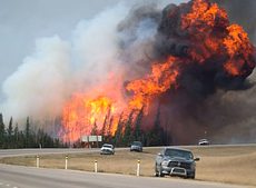 Incendio nello Stato dell'Alberta, Canada