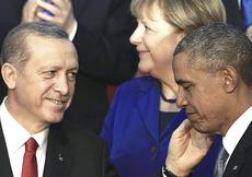 Erdogan con Obama e la Merkel