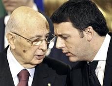 Napolitano e Renzi