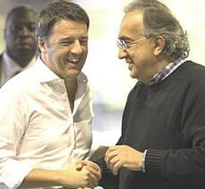 Renzi con Marchionne