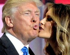 Trump con la moglie, Melania