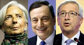 Lagarde, Draghi e Juncker