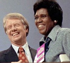 Barbara Jordan con Jimmy Carter