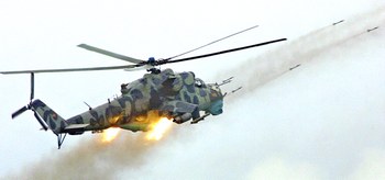 Un elicottero d'attacco Mi-24