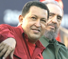 Chavez con Fidel Castro