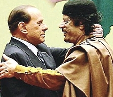 Berlusconi e Gheddafi