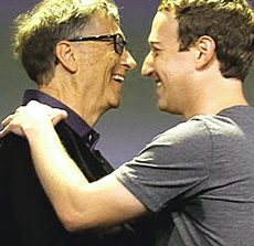 Bill Gates con Mark Zuckerberg