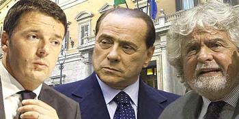 Renzi, Berlusconi e Grillo