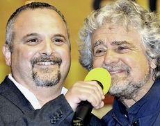 David Borrelli con Beppe Grillo