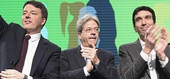 Renzi, Gentiloni e Martina