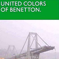 Benetton e il viadotto Morandi crollato